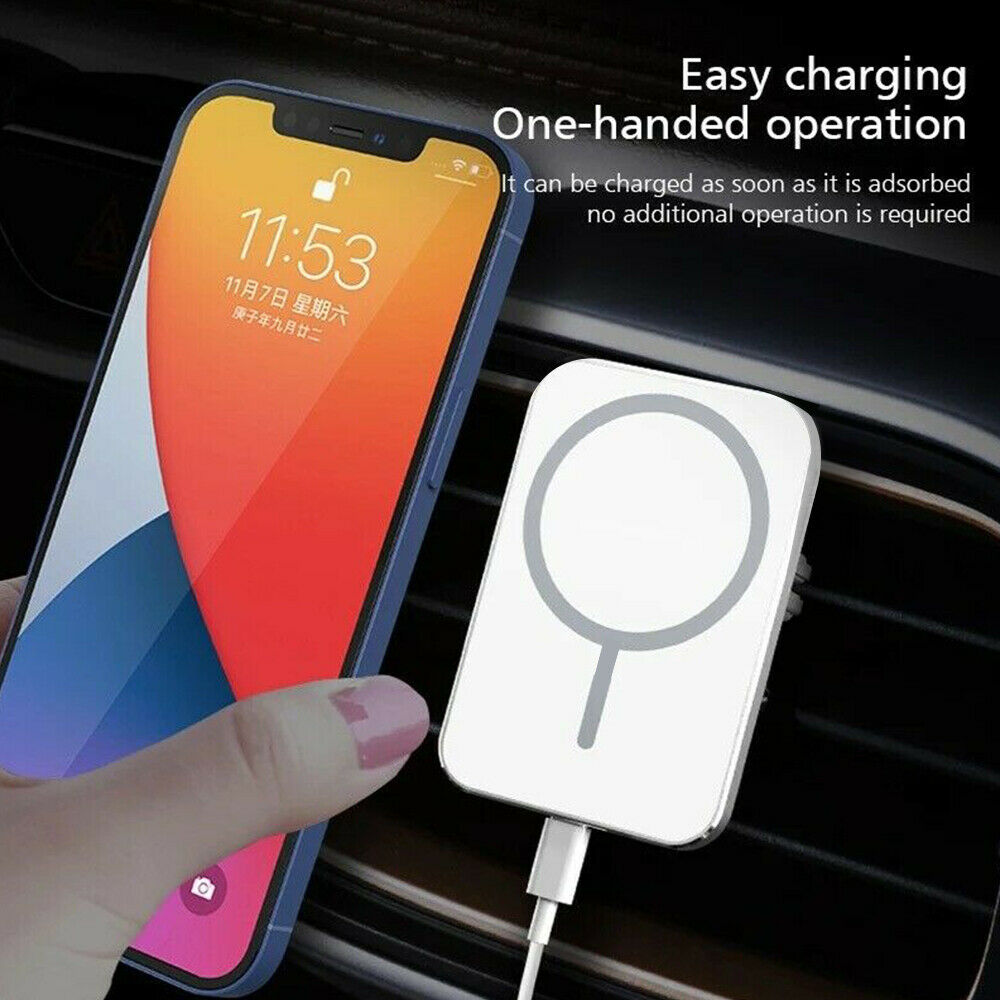 New Car Mount Wireless Fast Charger Phone Mount Holder For iPhone Mini /Pro/Max Magnetic Wireless Chargers Car Air Vent Stand Mount Phone Holder Fast Charging Station For iPhone