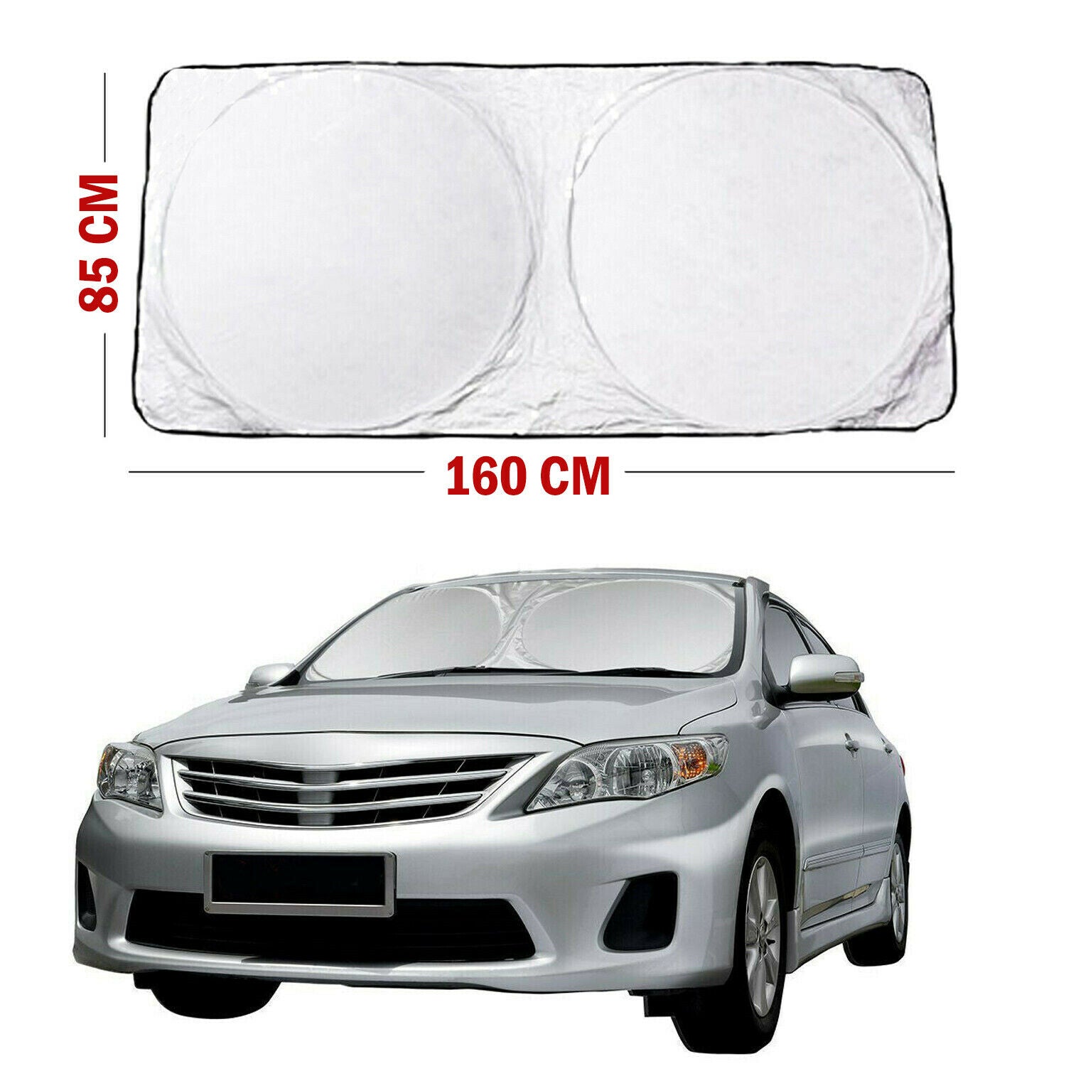 Car Windshield Sun Shade Visor Foldable Large Sunshade for Truck Van Block Cover