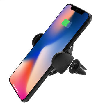 Wireless Fast Car Charger Two Mount Holder Stand For iPhone X Samsung