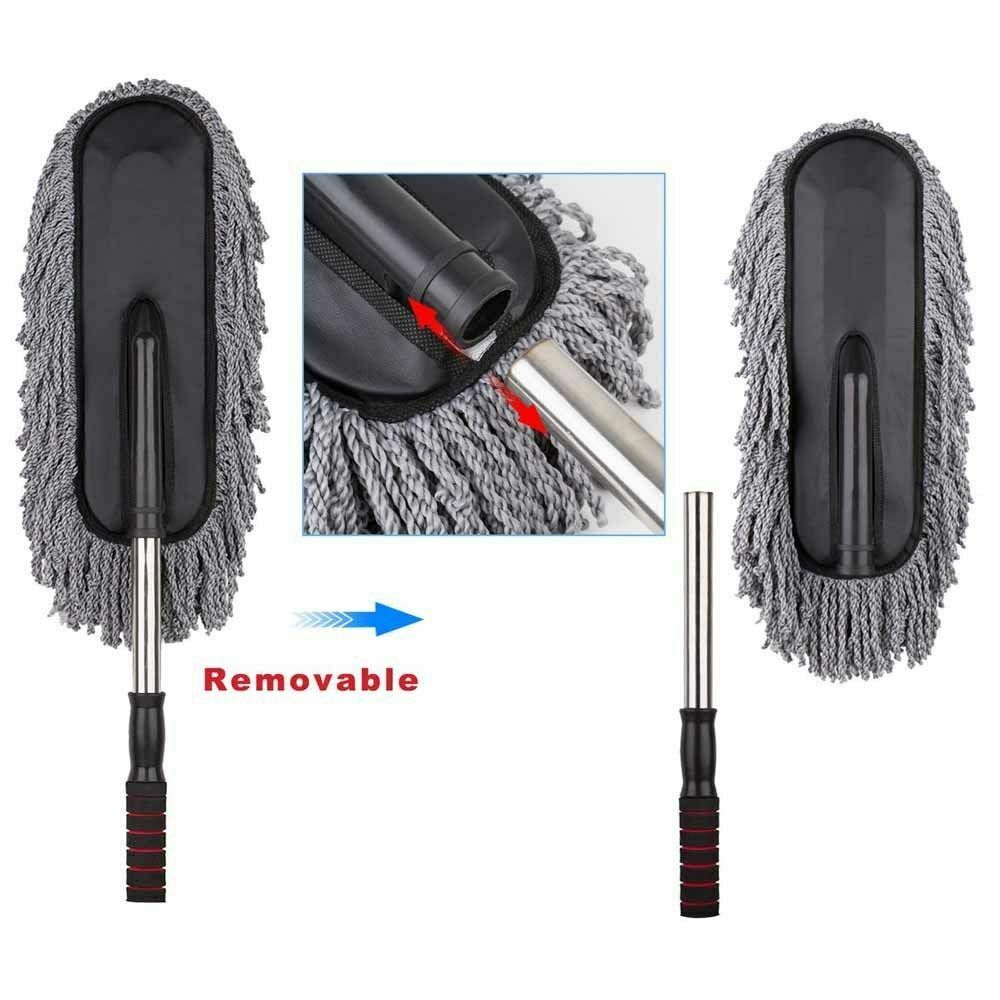 Large Car Cleaning Duster Cars Home Wax Treated Microfiber Plastic Handle Brush