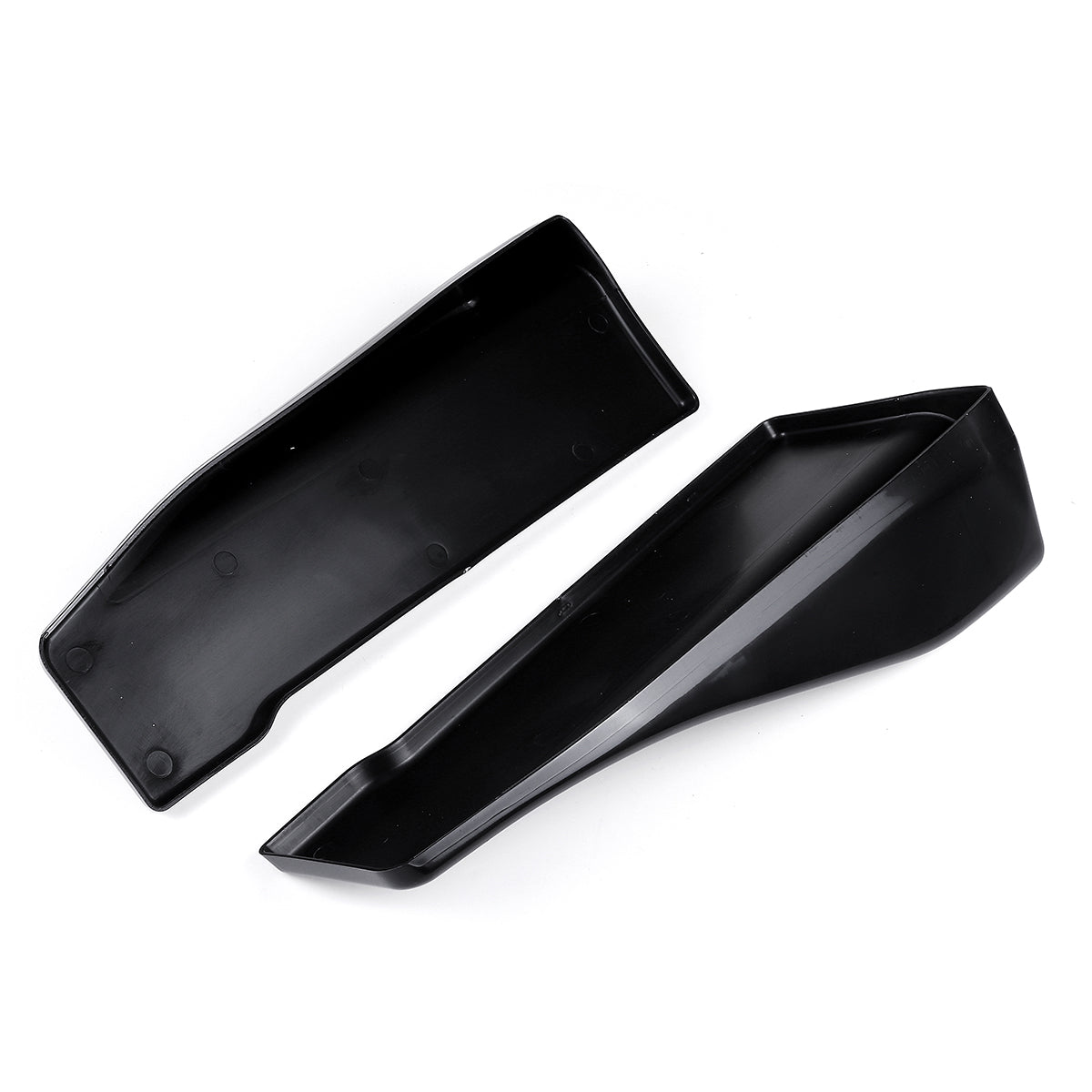 2Pcs 35CM Black Universal Car Side Skirt Rear Bumper Lip Splitter Winglet Aprons