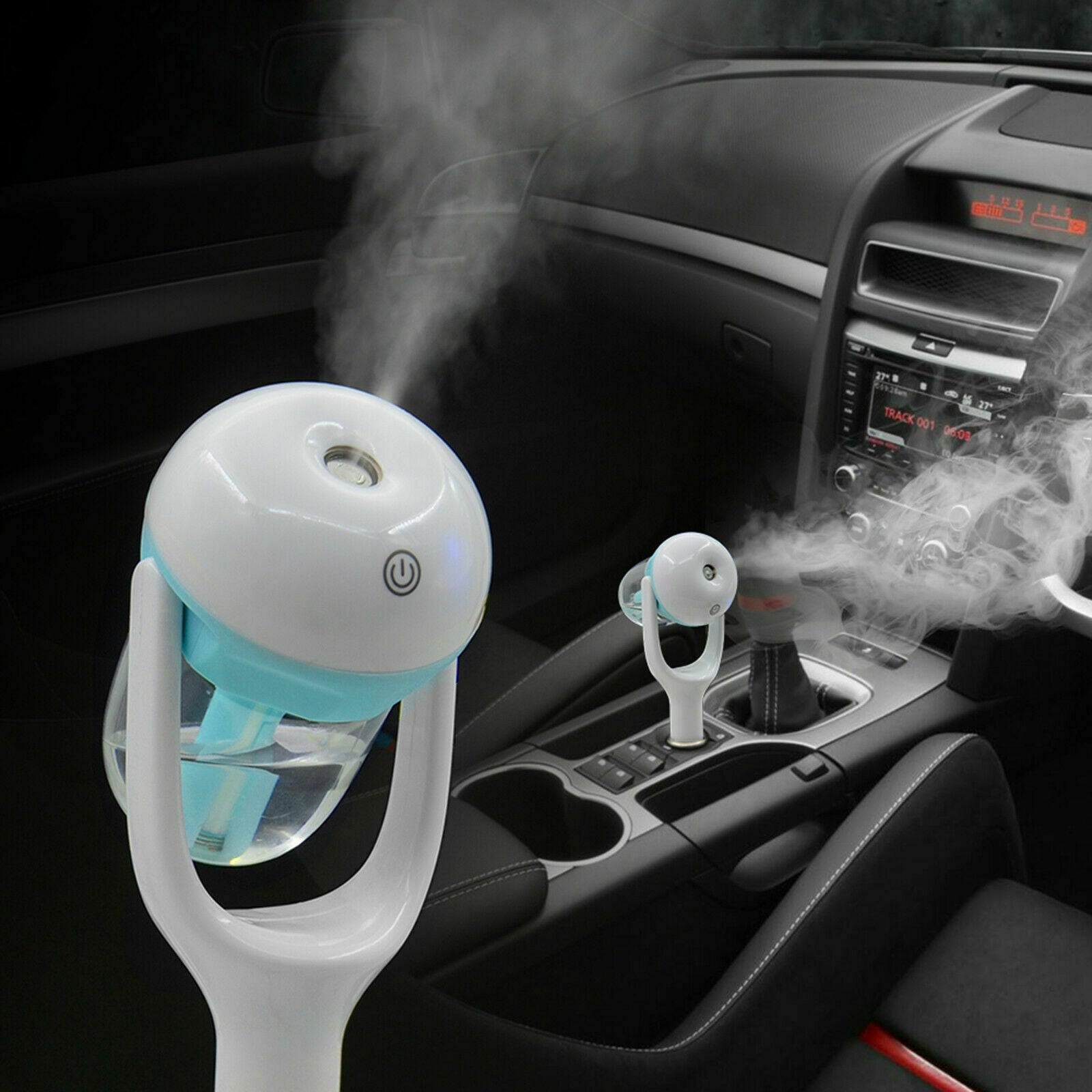 Mini Car Air Humidifier Diffuser Essential Oil Ultrasonic Aroma