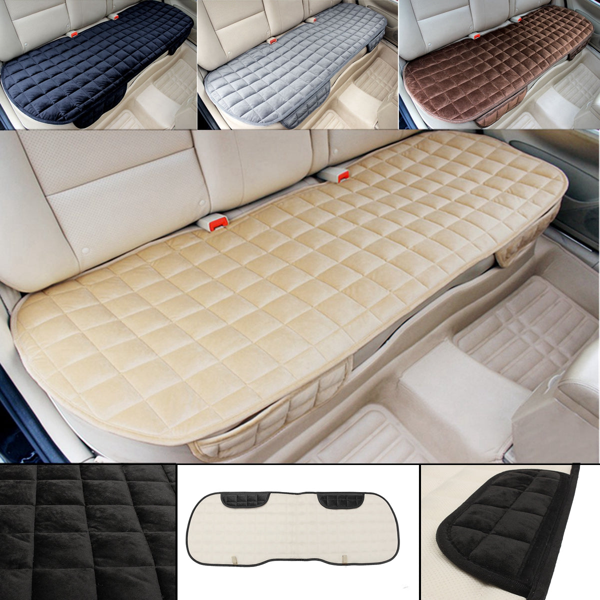 Universal Square Sponge Rear Back Row Car Seat Cover Protector Mat Auto Chair Cushion