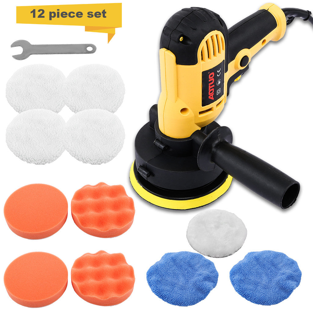 600W Car Polisher Sander Buffer Electric Polishing Machine Wax Kit & M14 Pads