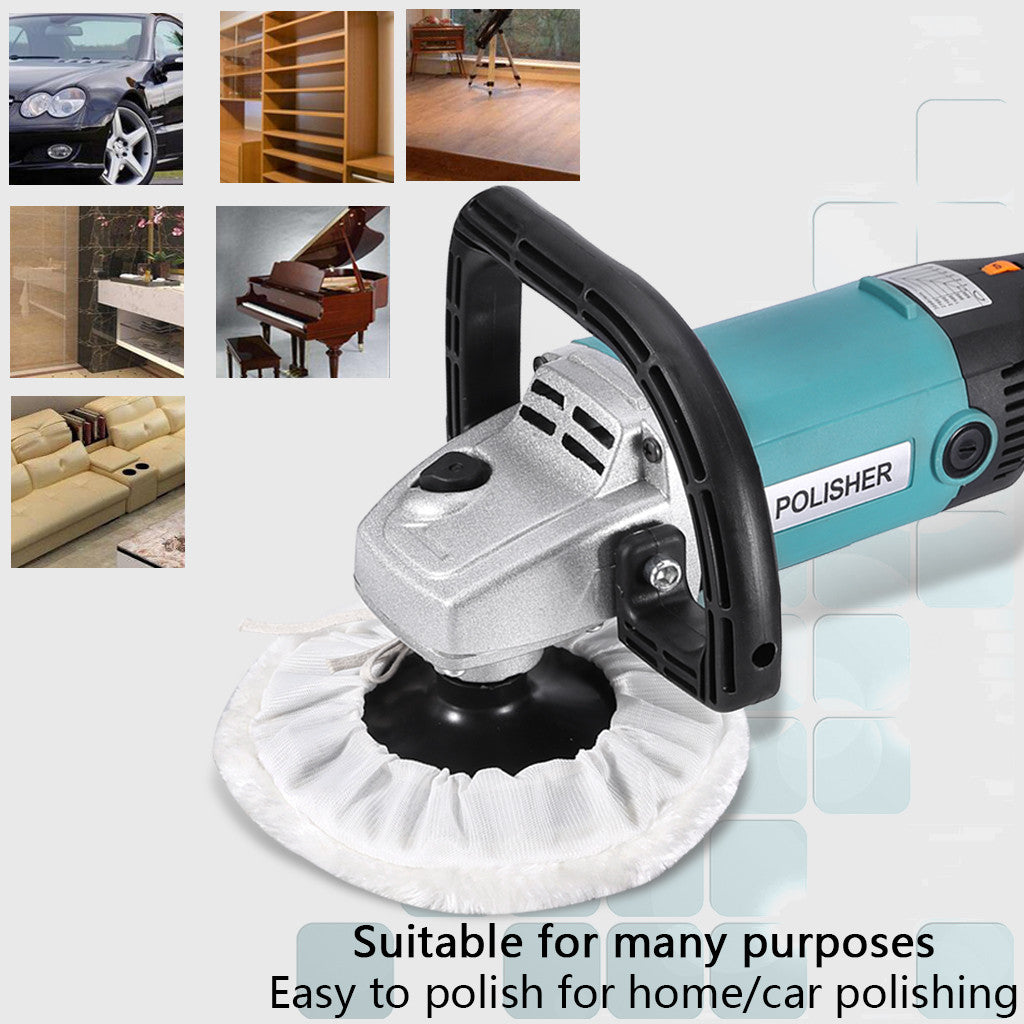 Electric Car Polisher Buffer Sander Waxer Kit Variable 6-Speed 7Inch 1400w