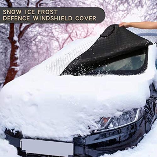 Windshield Snow Cover Windshield Cover for Ice and Snow,Windshield Cover Winter Windshield Cover with 4 Layers Material, Car Windshield Snow Cover Windshield Ice Cover Fits Most Vehicles