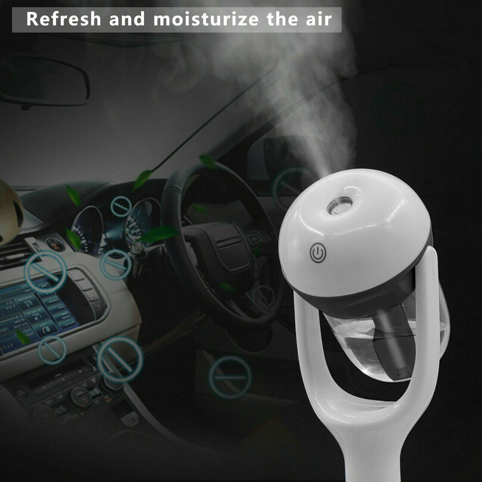 Mini Car Air Humidifier Diffuser Essential Oil Ultrasonic Aroma Mist Purifier Car Aromatherapy Air Humidifier car Purifier air freshener Sprayer Water Essential Oil Fragrance Diffuser