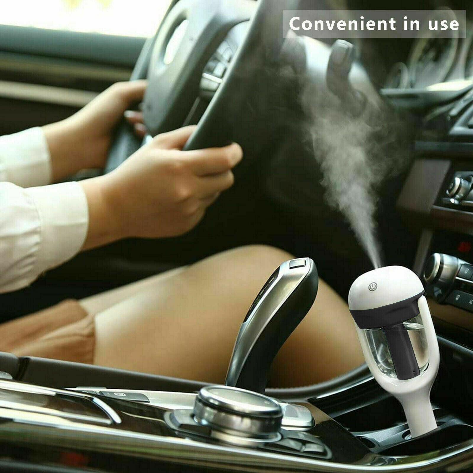 Mini Car Air Humidifier Diffuser Essential Oil Ultrasonic Aroma Mist Purifier Car Aromatherapy Air Humidifier car Purifier air freshener Sprayer Water Essential Oil Fragrance Diffuser