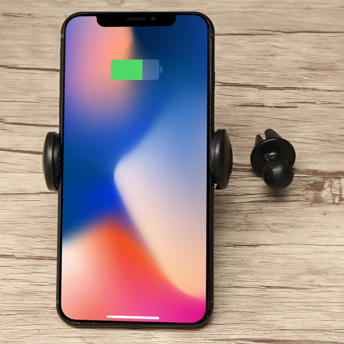 Wireless Fast Car Charger Two Mount Holder Stand For iPhone X Samsung