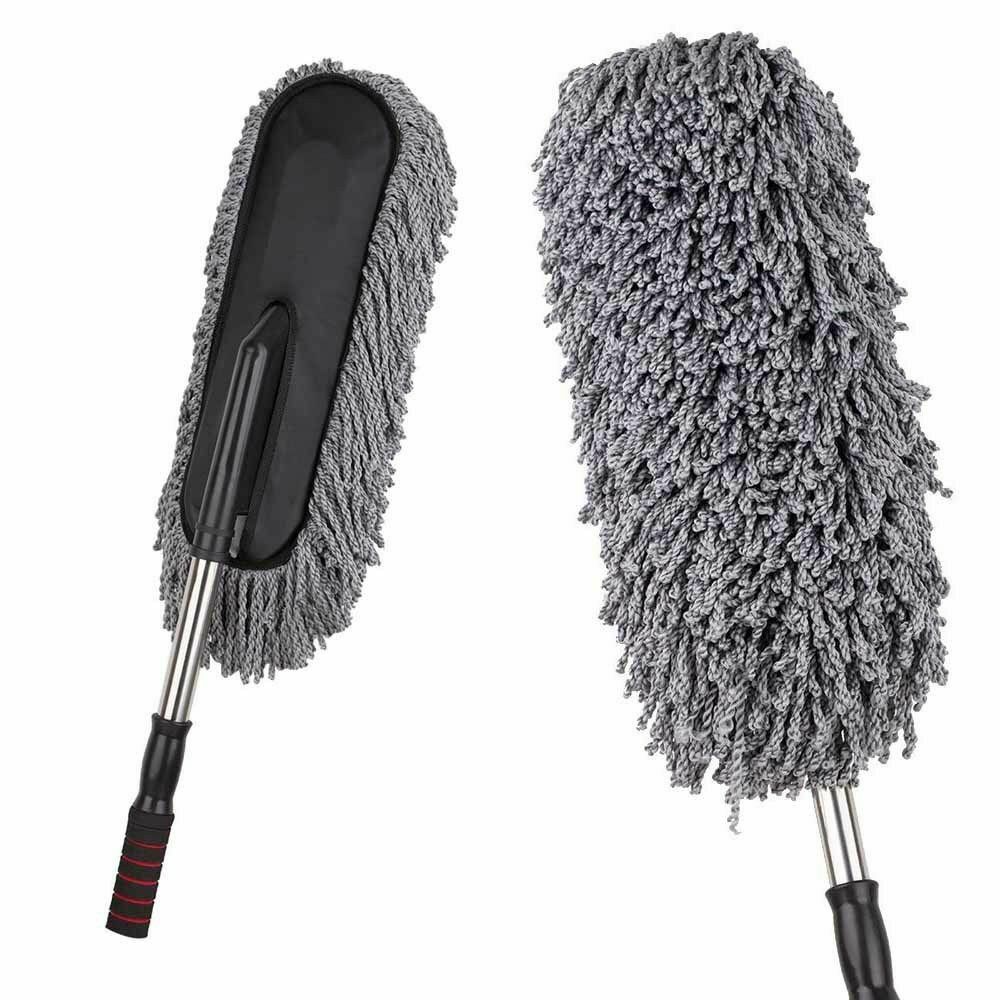 Large Car Cleaning Duster Cars Home Wax Treated Microfiber Plastic Handle Brush