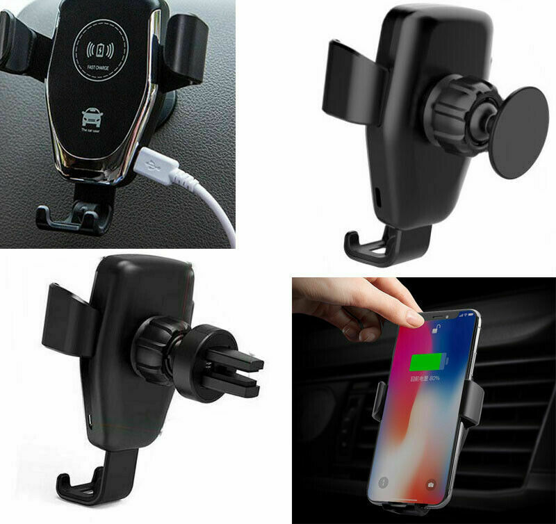 10W QI Wireless Fast Car Charger Mount Holder Stand Automatic Clamping Charging