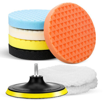 8Pcs 6 Inch Car Polishing Pad Kit M14 Buffing Pads with Wool Bonnet Pads for Car Polisher and Household Electric Drill